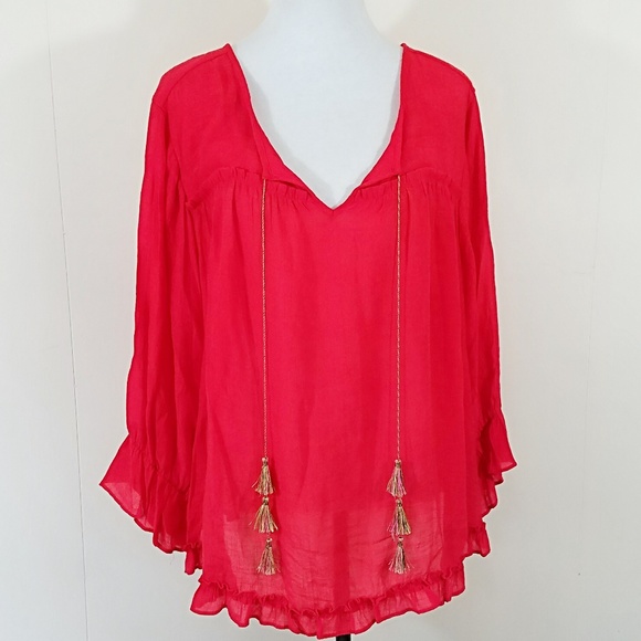 Zac & Rachel Tops - Plus size boho peasant blouse size 3X